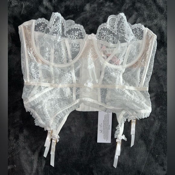 For Love and Lemons Forever Bridal Garter Bustier Size Large New with tags - Picture 9 of 12